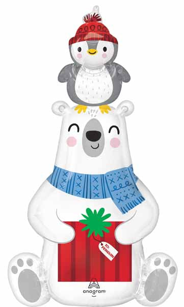 Frosted Friends 36-Inch Shaped Foil Balloon