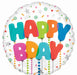 Happy Balloon Bash Happy Birthday 18" Round Foil Balloon