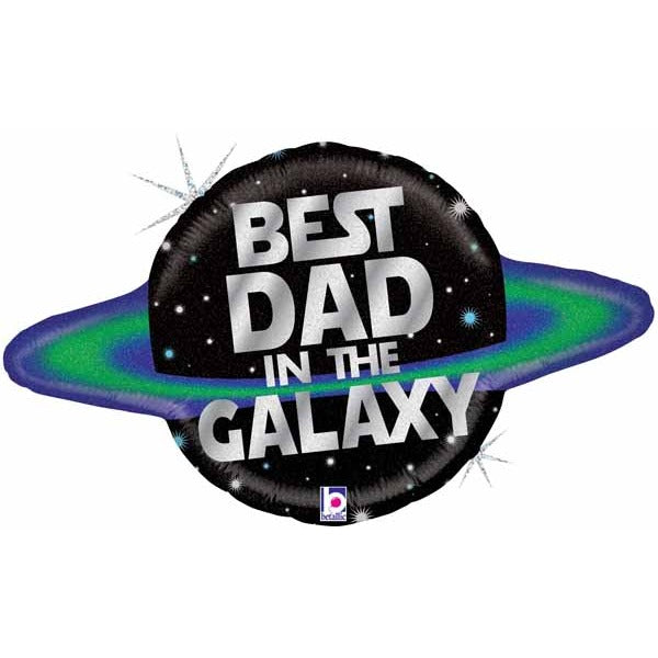 Galactic Dad 31-Inch Holographic Foil Balloon