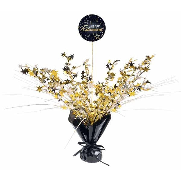 Retirement Gleam & Spray Centerpiece, 18 Inches