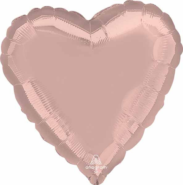18 Inch Metallic Pearl Pastel Pink Heart Foil Balloon