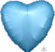 18" Pearl Pastel Blue Heart Foil Balloon