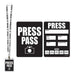PRESS PASS PARTY PAS S 25" 2 SIDED