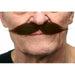 Dark Brown Costume Moustache, 19 x 3 cm