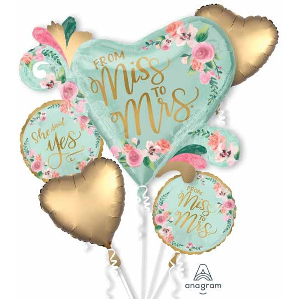 Mint to Be Satin Foil Balloon Bouquet