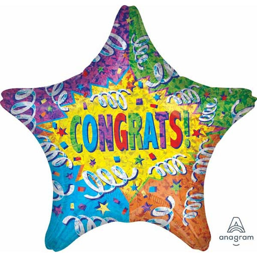 Congrats Streamer 18-Inch Foil Balloon