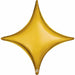 Prima Gold Starpoint 30-Inch Foil Balloons, 5 Pack