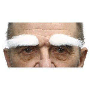 Off-White Self-Adhesive Costume Eyebrows, 7 cm x 3 cm