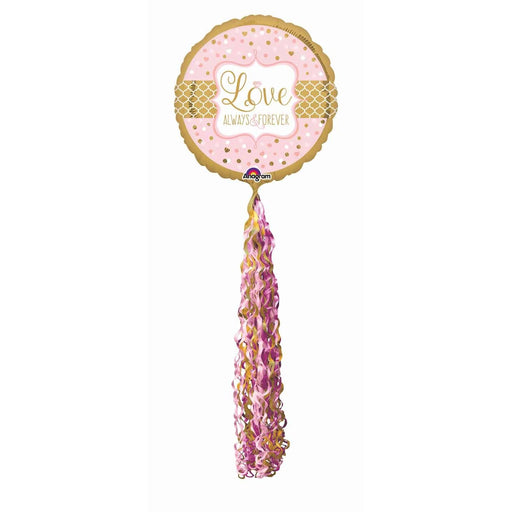 Sparkling Wedding Pom Pom AirWalker Foil Balloon