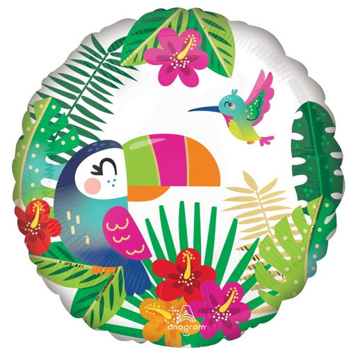 Tropical Paradise 18-Inch Round Foil Balloon