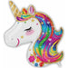 36-Inch Unicorn Head Shaped Foil Balloon