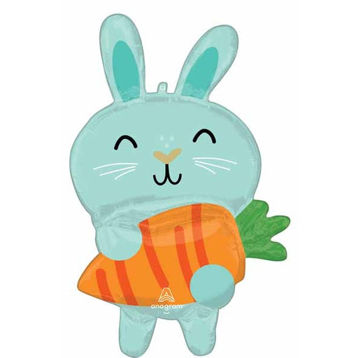 Minty Bunny with Carrot 34-Inch Foil Balloon