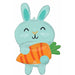Minty Bunny with Carrot 34-Inch Foil Balloon