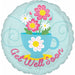 Get Well Tea Cup 18-Inch Foil Balloon