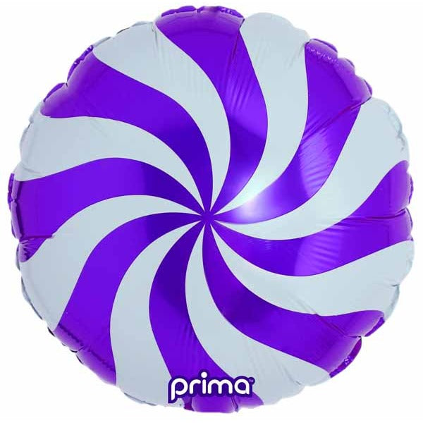 Prima Purple Candy Swirl 18" Foil Balloon
