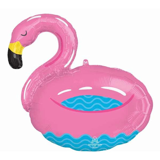 Pool Party Flamingo 30-Inch Shaped Foil Balloon