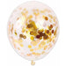12 Inch Gold Confetti Design Latex Balloons, 6 Pack