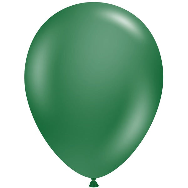 TUFTEX 17-Inch Metallic Forest Green Latex Balloons, 50 Count
