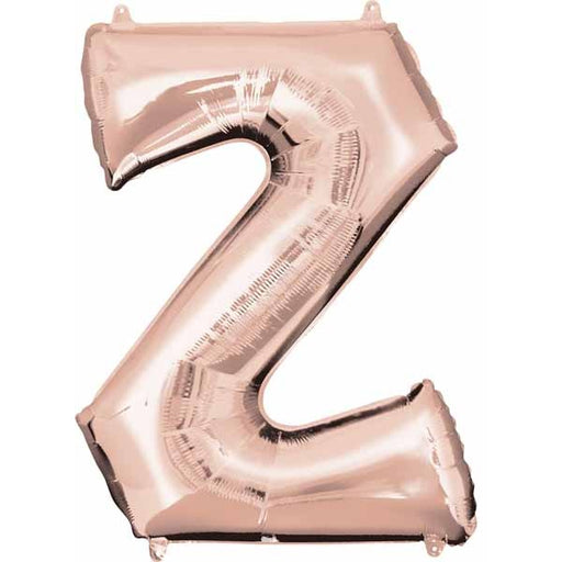 Rose Gold Letter Z Balloon, 33 Inch
