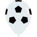 Sempertex White Soccer Print 11-Inch Latex Balloons, 50 Count