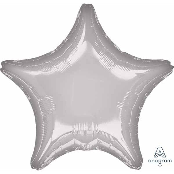 19 Inch Metallic Silver Star Foil Balloon