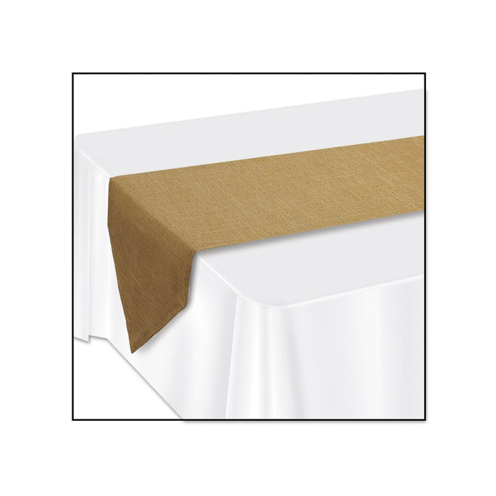 FAUX BURLAP TABLE RUNNER FABRIC 12"X6'