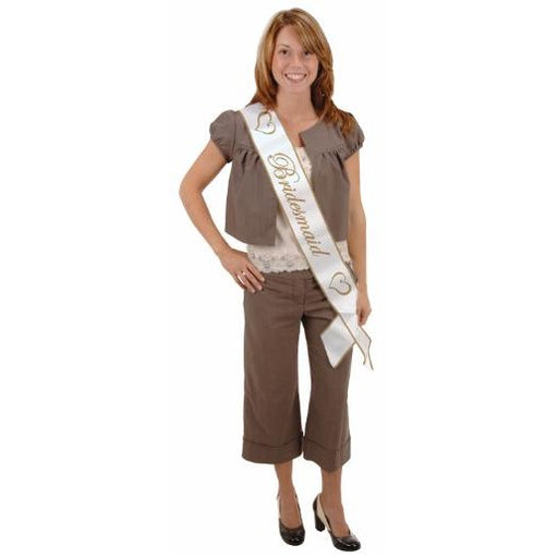 Bridesmaid Satin Sash, 1 Count