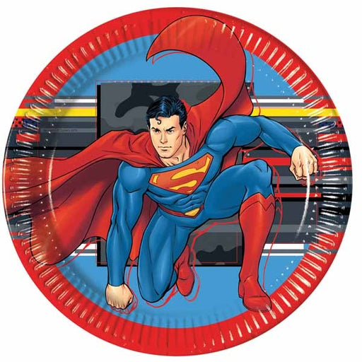 Superman Krypton 9-Inch Paper Plates, 8-Pack