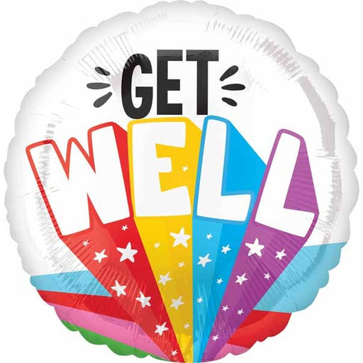 Get Well Burst Type 18-Inch Foil Balloon