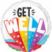 Get Well Burst Type 18-Inch Foil Balloon
