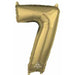 26-Inch White Gold Number 7 Balloon
