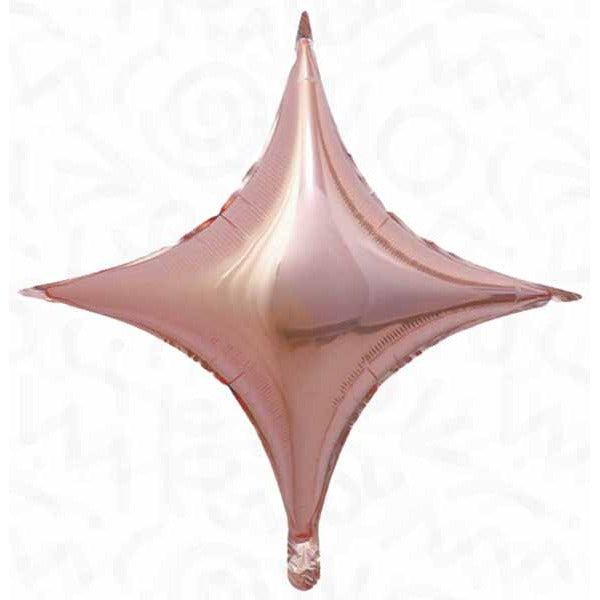 DecoChamp 18-Inch Rose Gold Starpoint Foil Balloons, 5-Pack