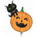 Halloween Cat & Pumpkin Mini Shape Foil Balloon