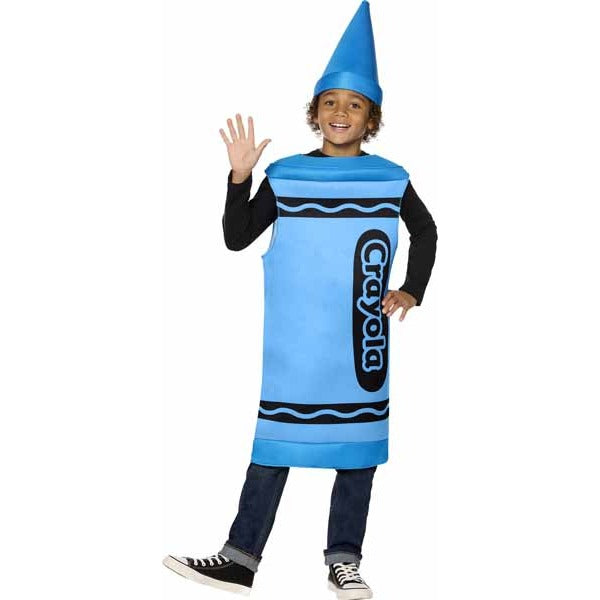 Crayola Blue Crayon Child Costume with Hat, One Size