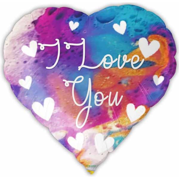 I Love You Heart Foil Balloon, 18 Inch