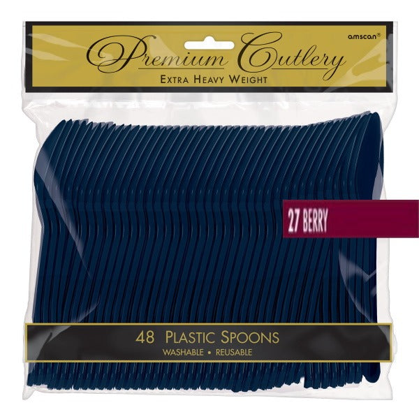 Berry Heavyweight Plastic Spoons, 48 Count