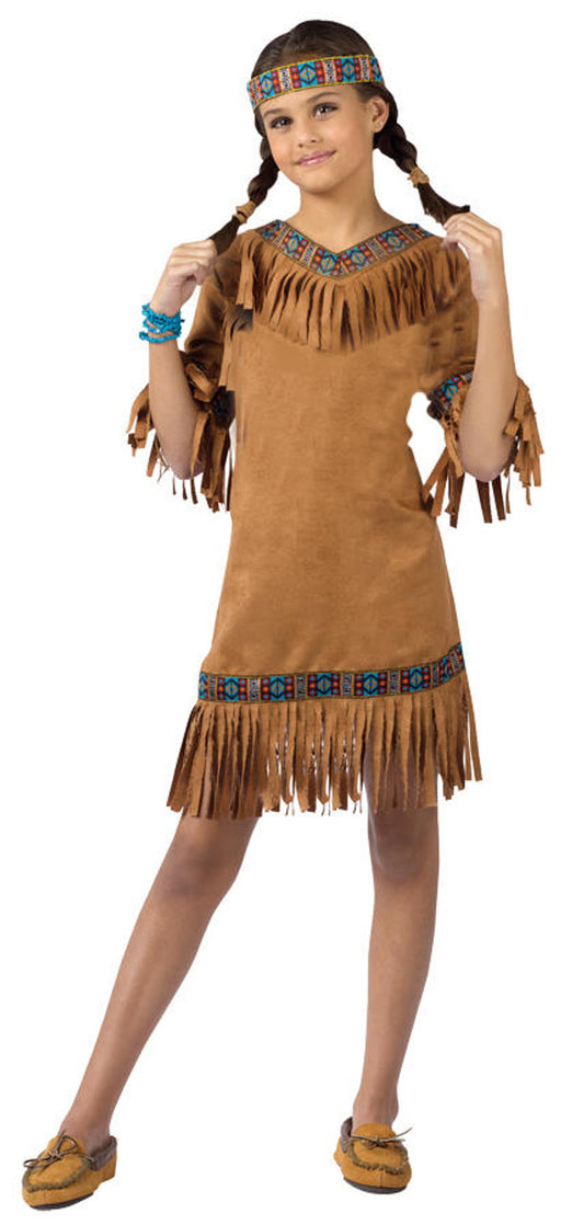 Native American Girls Costume - Size Medium (8-10) (1/Pk)