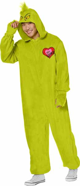 The Grinch Adult Jumpsuit Costume, Small