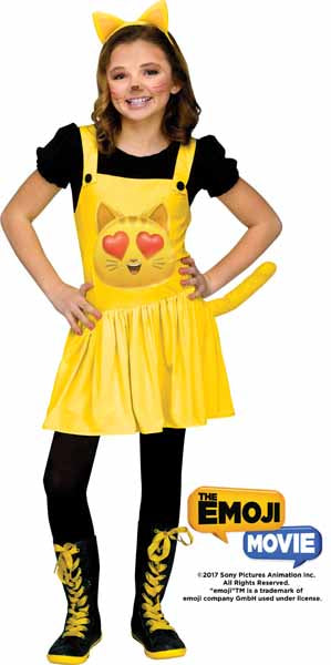 Cat Heart Eyes Emoji Child Costume, Medium 8-10