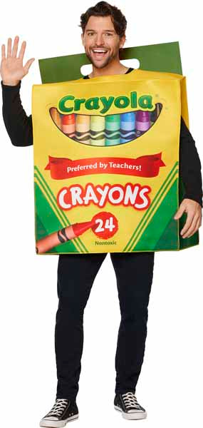 Crayola Crayon Box Adult Tunic Costume, One Size