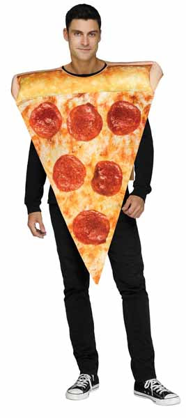 Adult Pizza Slice Costume with Ties