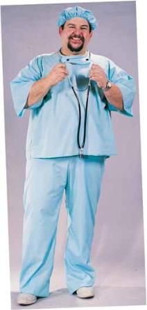 Men's Plus Size Doctor Costume with Accessories
