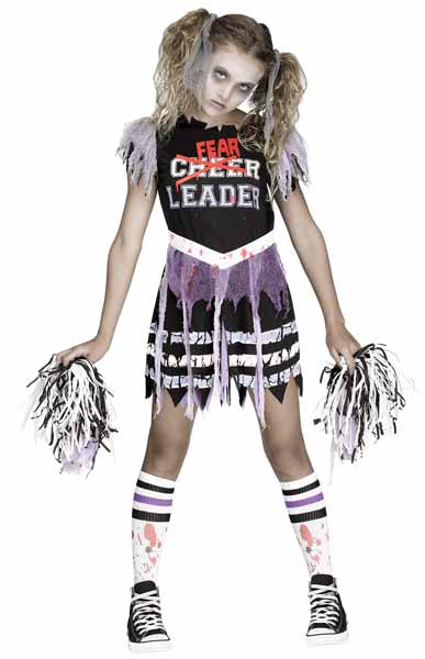 Zombie Fearleader Child Costume, Size 8-10