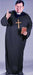 Men's Plus Size Priest Costume with Robe and Collar