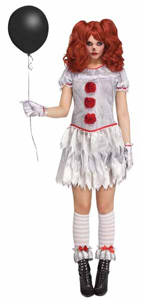 Women's Carnevil Clown Adult Costume, Size 8-10