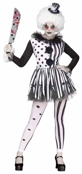 Women's Killer Clown Costume, Medium/Large (10-14)