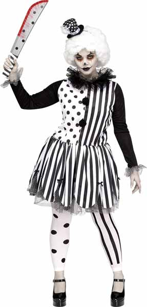 Adult Plus Size Killer Clown Costume, XXL (22W-24W)
