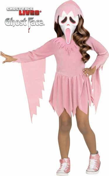 Pastel Pink Ghost Face® Toddler Costume