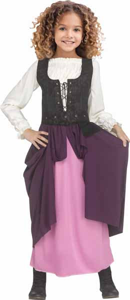 Renaissance Maiden Child Costume, Size 8/10
