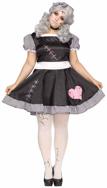 Women's Plus Size Broken Doll Costume, 16W-20W